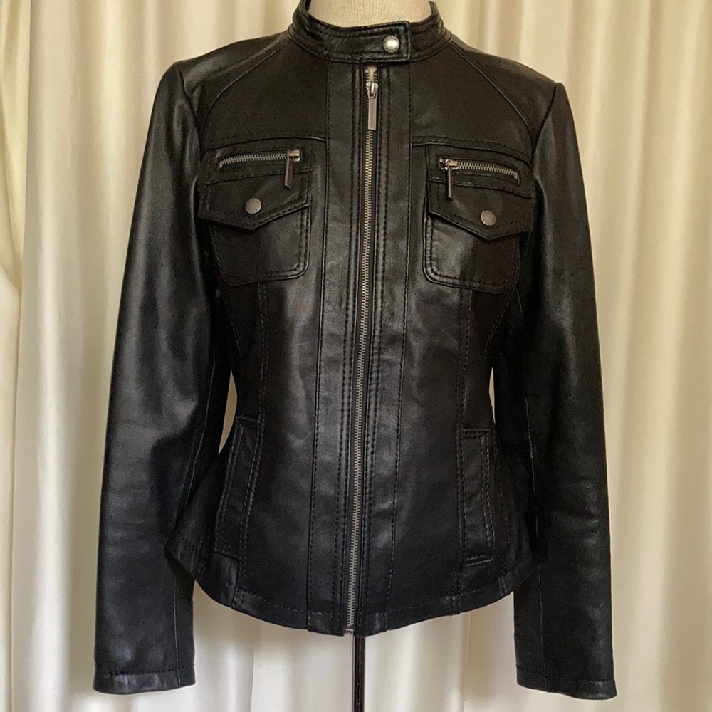 Michael Michael Kors Black leather biker jacket